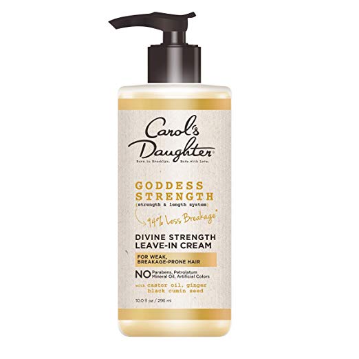 Leave In Conditioner with Castor Oil, Black Seed Oil and Ginger | for Weak, Breakage Prone Hair | Goddess Strength by Carol's Daughter | Paraben Free | 10 Fluid Ounces