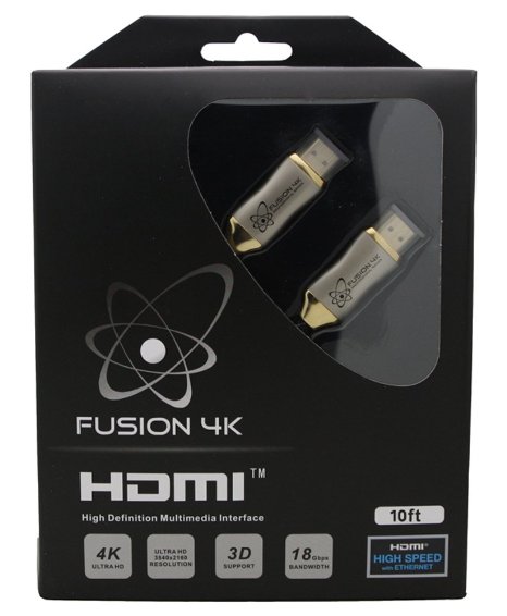 Fusion4K High Speed 4K HDMI 2.0 cable - Professional Series Ultra HD (10 Feet)