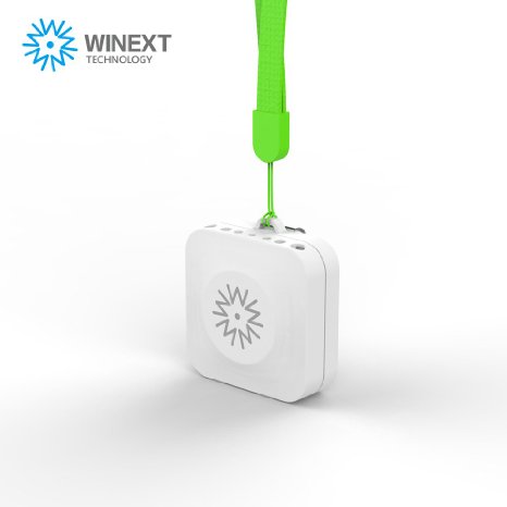Winext Portable Air purifier Personal Mini Ionic Air Purifier Necklace Ionizer USB Rechargeable Removes Cigarette Smoke Bacteria Unbearable Odor white