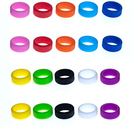 Grifiti Band Joes .8 x .25 Small Silicone Rubber Bands Rings Gasket Bottle Food Cooking Durable Boxes Wraps 20 Pack Assorted Colors