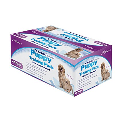 Allmax Premium Puppy Training Pads, 27.5-Inch by 35.5-Inch X-Large, 40-Piece