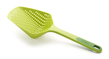 Joseph Joseph Updated Scoop Strainer/Colander/Slotted Spoon, Large, Green