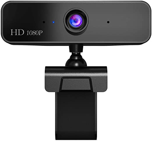 HD Webcam 1080P Streaming Web Camera with Dual Microphones, Webcam for Gaming Conferencing, Laptop or Desktop Webcam, USB Computer Camera for Mac Xbox YouTube Skype OBS, Free-Driver Installation