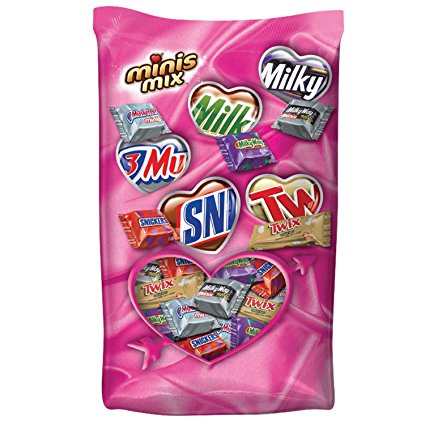 MARS Chocolate Valentine's Minis Size Candy Variety Mix 24.89-Ounce Bag