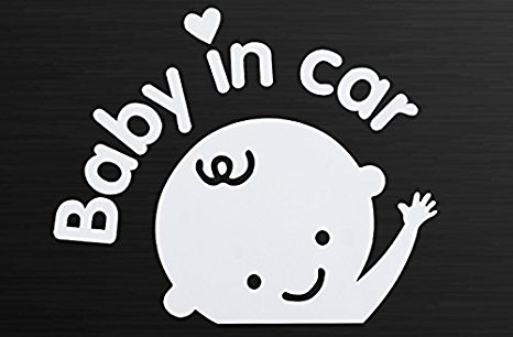 NAVISKAUTO Safety Sign "Baby in Car" Car Decal Car Sticker (S0117)
