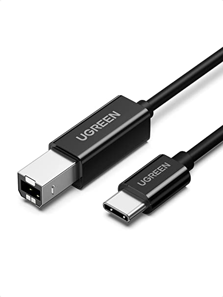 UGREEN USB C Druckerkabel USB C Stecker auf B Stecker Kabel Scannerkabel Drucker Kabel unterstützt für Neue MacBook, MacBook Pro 2016, Acer Switch 3, Dell XPS 13, Nokia N1 Tablet usw. (1m)