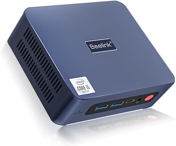 Beelink SEi10 Mini PC,10th Generation Intel i5-1035G7 Processor(up to 3.7GHz),Mini Computer with 16G DDR4 RAM/500GB M.2 2280 PCIe3.0 SSD,Supports 5K Display(DP)/Triple Display/WiFi6/BT5.2/USB3.2