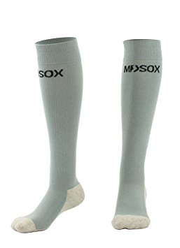 Graduated Compression Socks for Men & Women MDSOX 20-30 mmHg (Gray, XXL) Best Stockings for Nurses, Travel, Running, Maternity Pregnancy, Varicose Veins, Medical, Blood Circulation, Leg Recovery