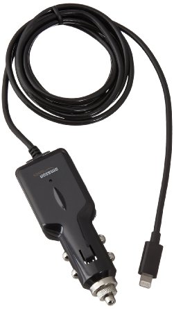 AmazonBasics Apple Certified Lightning Car Charger for iPhone iPad and iPod - 5 Feet 15 Meters