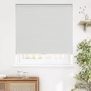 LazBlinds Cordless Cellular Shades, Blackout Privacy Light Blocking Honeycomb Shade Pleated Blinds for Windows Size 22'' W x 36'' H, White