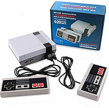 Classic Retro Game Console, Mini Video Game System (Grey)