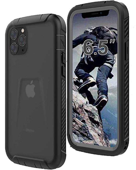 YOGRE Case for iPhone 11 Pro Max with Built-in Screen Protector, Heavy Duty Drop and Shock Dust Proof Anti Scratch Anti Slip Protection Cover Full Body Cases for iPhone 11 Pro Max (6.5 Inch Black)