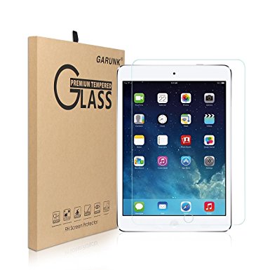 Tempered Glass Screen Protector,GARUNK for Apple iPad 2 / iPad 3 / iPad 4 9.7 Inch [9H HD Premium Tempered Glass],[0.26mm Thickness]99.9% Light Transmission, Most Durable