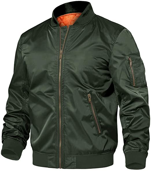 TACVASEN Men's Jackets-Windproof Flight Bomber Jacket Winter Warm Padded Coats Outwear