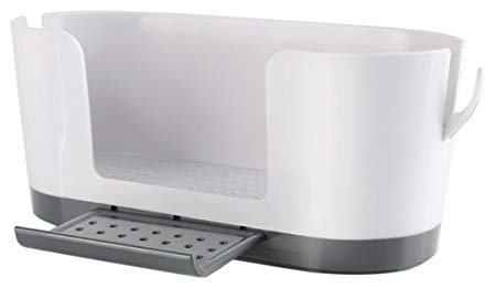 Ideaworks E7774 Sink Caddy, White and Grey, 28.5 x 12 x 10 cm