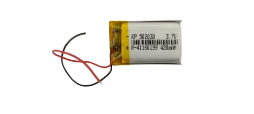 KP 502030 3.7v 420mAh (Full Capacity) Rechargeable Battery for Bluetooth Speaker, Headphones, DIY Projects, Toys Game Controllers etc 420 mah