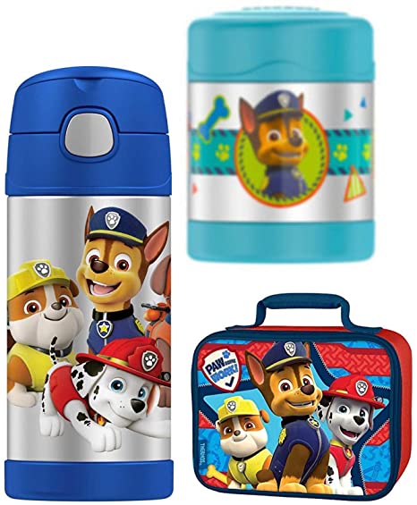 Thermos Funtainer 10 oz Food Jar, 12 oz Bottle Lunch Kit - Paw Patrol