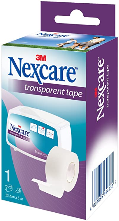 Nexcare 5 m x 25 mm Transparent Tape - Pack of 1