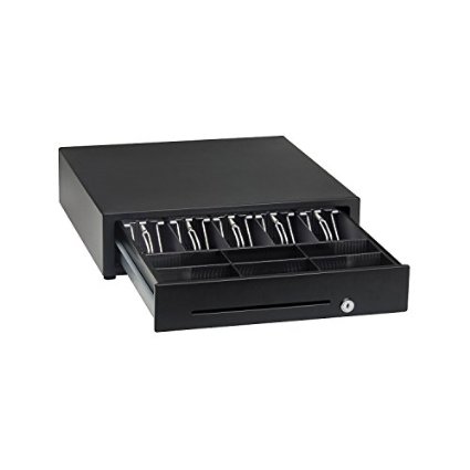 Science Purchase PL-420 Generic Point of Sale/Register Heavy Duty Rj-12 Key-Lock Cash Drawer with Bill Coin Trays, Keep Your Money Safe, Black