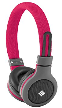 Polaroid PHP120PK Canvas Headphones With Mic, Noise Isolation Pink