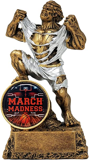 Decade Awards March Madness Monster Basketball Trophy - Victory Beast Bracket Award - Engraved Plate on Request - 6.75 Inch Tall
