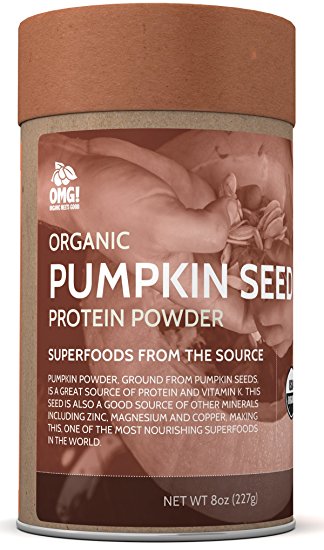 OMG! Superfoods Organic Pumpkin Seed Powder - 100% Pure, USDA Certified Organic Pumpkin Seed Powder - 8oz