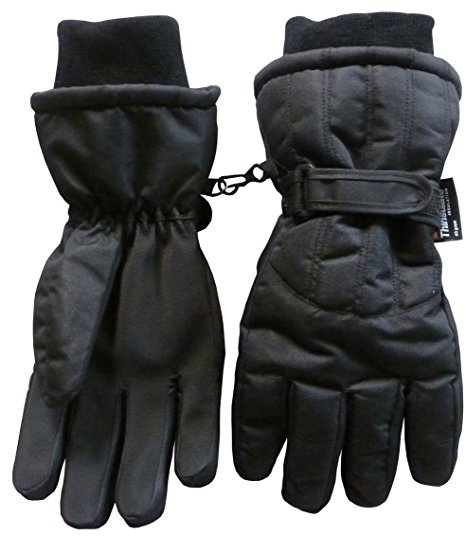 N'Ice Caps Men's Thinsulate and Waterproof Cold Weather Ski Glove with Ridges