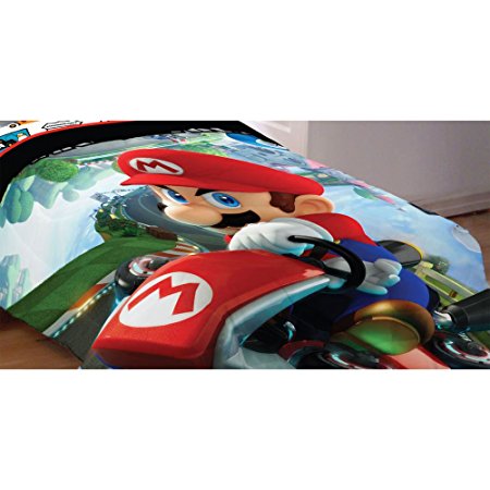 Nintendo Super Mario Road Rumble Microfiber Comforter, Twin/Full