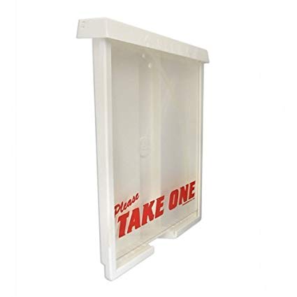 "Please Take One" Sturdy Real Estate Brochure Box - Holds 75, 8.5" x 11" Flyers