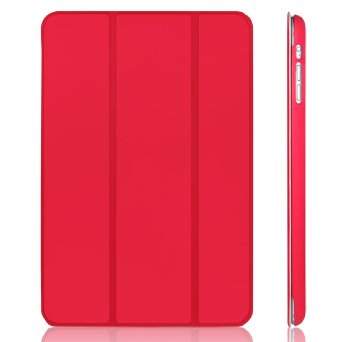 iPad Mini 3 Case, JETech Apple iPad Mini and the New iPad Mini 1/2/3 All Models Slim-Fit Folio Smart Case Cover with Auto Sleep/Wake Feature (Red) - 0476