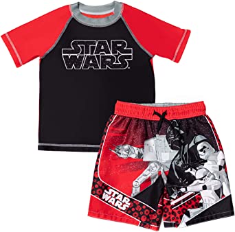 Star Wars Darth Vader Stormtrooper 2 Piece Rash Guard & Swim Trunks Set