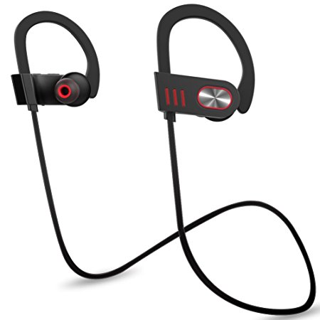 Bluetooth Headphones, Wewdigi Wireless V4.1 In Ear Earbuds Sports Sweatproof Earphones , Premium Sound with Bass Noise Reducing, (Black)