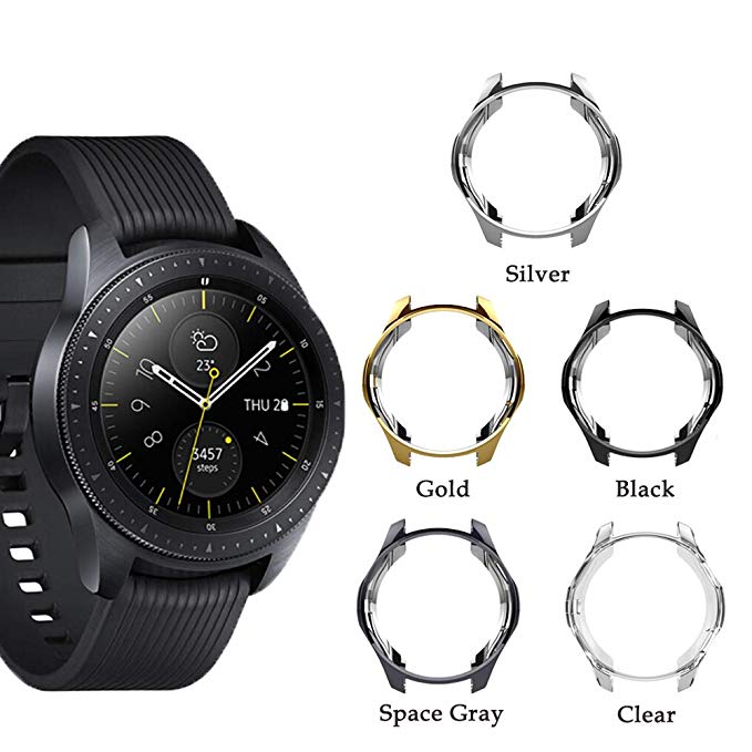 Cuteey Case for Samsung Galaxy Watch 42mm,TPU Scractch-Resist Shock-Proof All-Around Protective Bumper Shell Protective Band Galaxy Watch 42mm Smartwatch Accessory(5-Pack, 42mm)