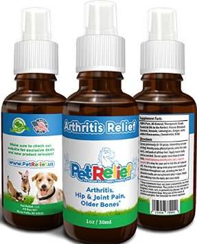 Arthritis Pain Relief For Dogs, Pet Relief Arthritis Medicine, Safe & 100% Natural, Lifetime Warranty! 30ml Dog Supplements For Joints, Joint Support For Hip Dysplasia In Dogs & More! Made In USA