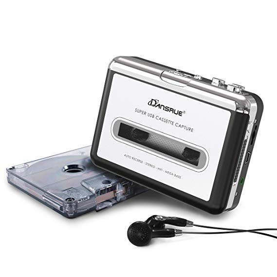 Cassette to MP3 Converter, USB Cassette Player Recorder to MP3 Convertor, Portable Audio Tape Player USB Cassette Capture for Mac PC Laptop