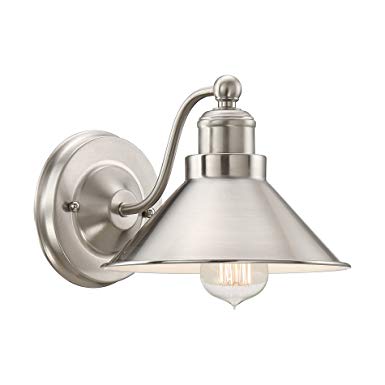 Kira Home Welton 8.5" Modern Industrial Wall Sconce, Brushed Nickel Finish