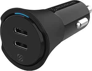 SCOSCHE CPDCC40-SP PowerVolt 40W Certified USB Type-C   Type-C Fast Car Charger Power Delivery 3.0 for standard USB-C Devices