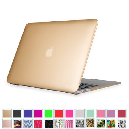 Fintie MacBook Air 13 Inch Case - Ultra Slim Lightweight Smooth Finish Plastic Hard Cover Snap On Protective Case For Apple MacBook Air 133quot A1466  A1369 Gold