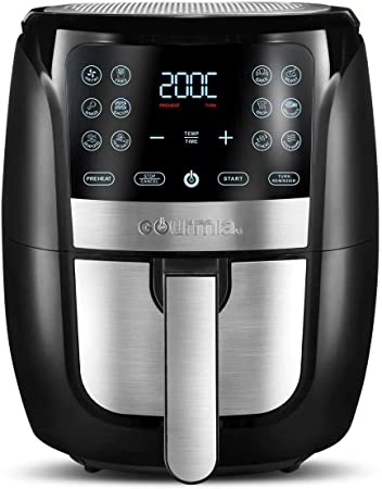 Gourmia Digital Stainless Steel 6 Qt/5.7L Digital Air Fryer, Black