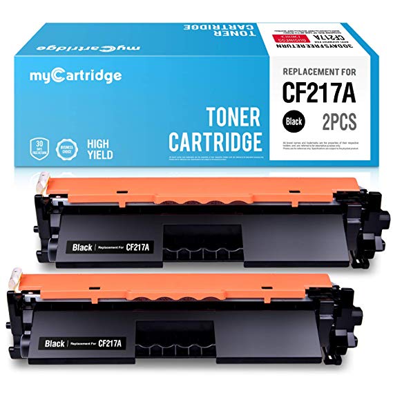 myCartridge 2 Packs Compatible for HP 17A CF217A M102w M130nw Toner Cartridge with Chip Fit for HP MFP M130fw Pro M102w M130fn M130a M102a Laserjet Printer