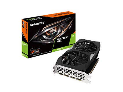 GIGABYTE GeForce GTX 1660 Ti OC 6G GDDR6 DisplayPort 1.4 HDMI 2.0b with WINDFORCE 2X Cooling System Graphic Cards- GV-N166TOC-6GD