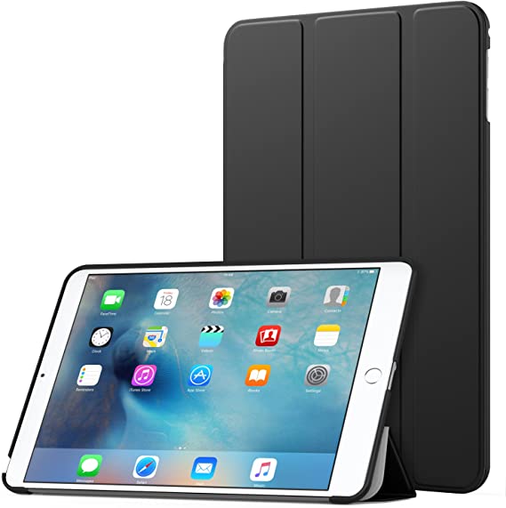 MoKo Case Fit iPad Mini 4 - Slim Lightweight Smart Shell Stand Cover Case with Auto Wake/Sleep Fit iPad Mini 4 (2015 Edition) 7.9 inch iOS Tablet, Black