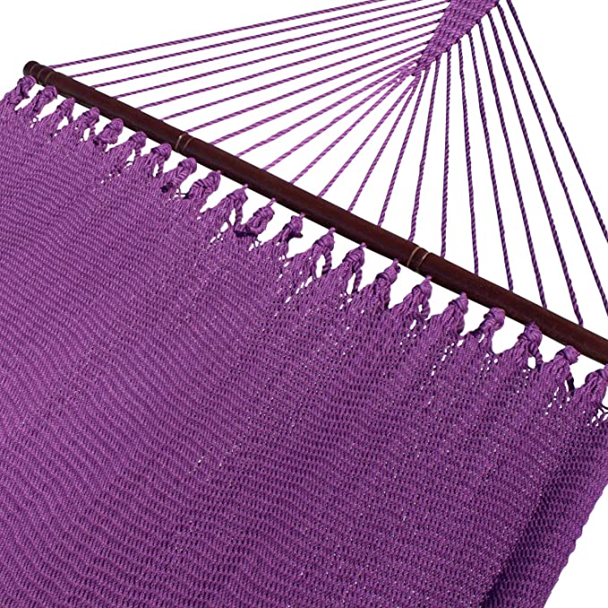 Caribbean Hammocks Double 48 inch - Soft-Spun Polyester - Purple