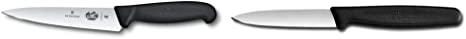 Victorinox 6 Inch Fibrox Pro Chef's Knife & Swiss Army Cutlery Straight Paring Knife, 3.25-Inch