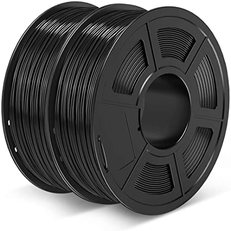 PETG 3D Printer Filament - 1.75mm PETG Filament, 2kg(4.4lbs) PETG 3D Filament for 3D Printer 3D Pen, Dimensional Accuracy  /- 0.02mm, Black Black