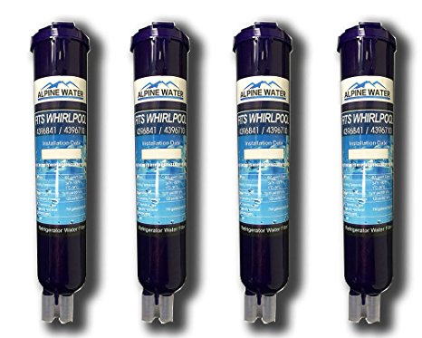 (Set of 4) Refrigerator Whirlpool Filter Replacement for W10295370, W10295370a, Filter 1 and Kenmore 46 9930 Brand change to:Alpine Water