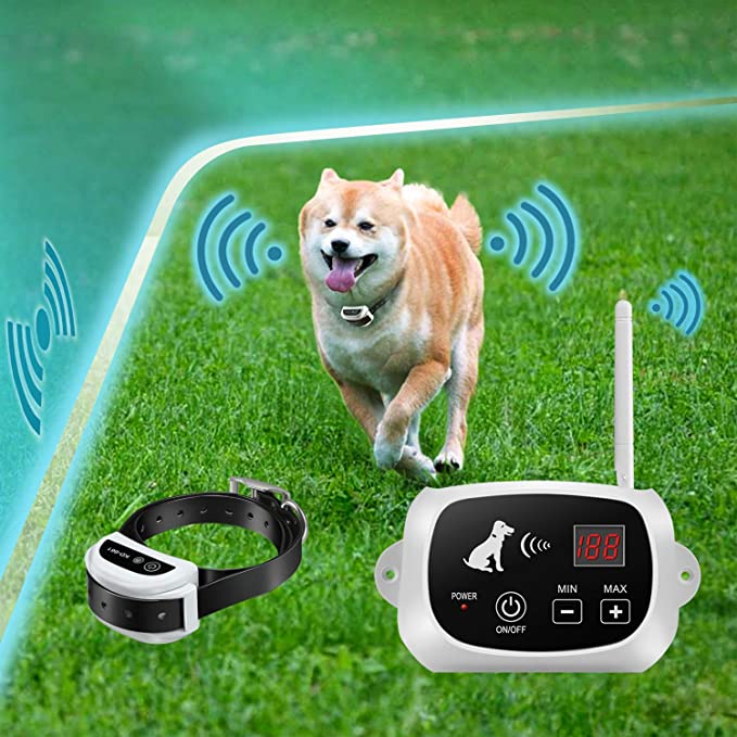 FOCUSER Electric Wireless Dog Fence System, Pet Containment System for 1 Dog with Waterproof and Rechargeable Dogs Training Collar Receiver Boundary