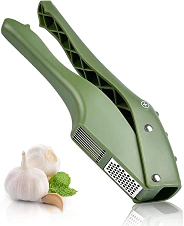 Garlic Press, CUGLB 2 in 1 Premium Garlic Mincer Slicer Rocker Crusher, Easy Clean & Dishwasher Safe