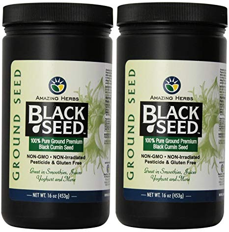Amazing Herbs Black Seed Ground Seed , 16 Ounce (Pack Of 2)