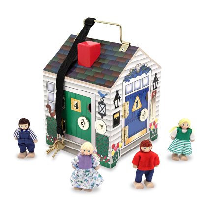 Melissa & Doug Deluxe Wooden Doorbell House